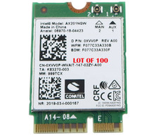Lot of 100 INTEL WI-FI 6 AX201 M.2 2230 CNVIO2 802.11AX WLAN BLUETOOTH 5.2 picture