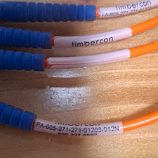 Timbercon Single-Mode ST to ST 1m Fiber Optic Patch Cable, Orange/Blue picture