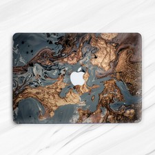 Gray Black Gold Oil Marble Hard Case Cover For Macbook Air 13 15 Neo Pro 16 14 picture