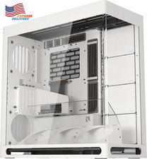 HS 420 VGPU Dual-Chamber Mid Tower ATX PC Case White Vertical GPU Kit BUY IT NOW picture
