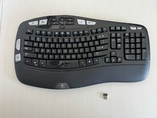 Logitech K350 Comfort Wave Wireless Keyboard with USB Dongle Tested Working picture