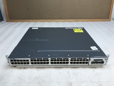 Cisco WS-C3750X-48T-L V02 48 Port PoE Gigabit Switch w/ C3KX-NM-10G picture