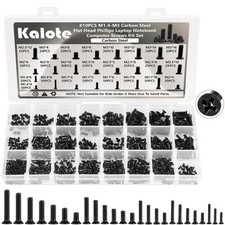 Laptop Screws Kit, 810Pcs Black Laptop Notebook Computer Replacement Screws Asso picture