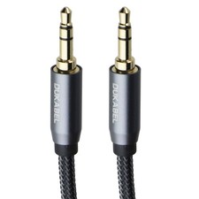 DuKabel Top Series Braided 3.5mm Male to Male AUX Cable - Gray / 26ft (DMTM800) picture