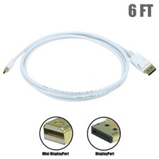 6FT Mini DisplayPort Male to DisplayPort Male Cable Bi Directional Mac Monitor picture
