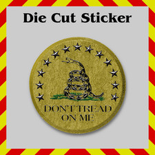Gadsden Don't Tread On Me Waterproof Sticker Decal for Water Bottles & Laptops picture