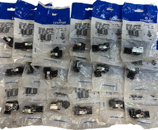 Leviton 41106-RE6, 6P6C Voice Grade QuickPort Connector - Black - Lot of 18 picture