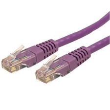 Startech N6PATCH2PL 2FT PURPLE CAT6 ETHERNET CABLE SNAGLESS RJ45 UTP PATCH CABLE picture
