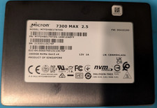 Micron 7300 MAX MTFDHBE1T6TDG 1.6TB Pcle U.2 NVMe Gen3 x4 1AW1ZABYY SSD 94-95% picture