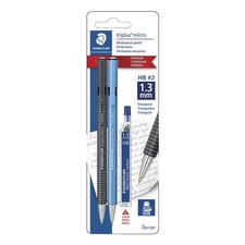 Mechanical Pencils 1.3mm #2 Lead Twist Eraser 2 Pack Staedtler Triplus Micro picture