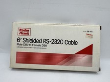Radio Shack Shielded RS-232C Cable 6 Feet Male DB9 to Male DB9 26-116s picture