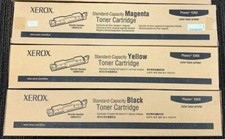 Set 3 Genuine Xerox 106R01215 MAGENTA 106R01216 YELLOW 106R01217 BLACK 6360  picture