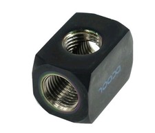 Alphacool HF 3-Way TEE G1/4 Female Water Cooling Fitting Deep Black 17030 picture