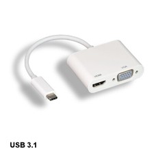 10PCS USB 3.1 Type C to HDMI 4K and VGA HD15 for PC Smartphone HDTV Monitor picture