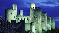 Landscape architecture castle wales uk night tower Custom Gaming Mat Desk picture
