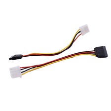 2pcs SATA Power Adapter SATA 15 Pin Female to Molex LP4 4-Pin Female Power Cable picture
