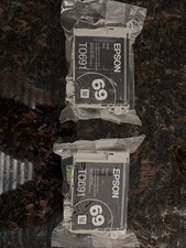 Two Genuine Epson 69 TO691 & Reman Black Ink Cartridges ( Brand New ) picture