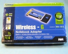 Linksys Wireless-G Notebook Adapter Model #WPC54G  NEW SEALED picture