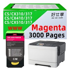 71B1HM0 Magenta Toner Cartridge Compatible for Lexmark CS317 CS417 CS517 CX317 picture