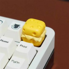 1pc Hamburger Magnetic Yellow Cheese Keycap Resin Cap fit Mechanical Keyboard  picture