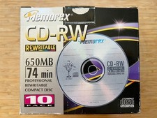 Memorex CD-RW 650MB 74 Min 4X 10-Pk Compact Discs, Jewel Case picture
