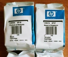 Genuine HP 56 + 57 Ink Cartridges (C6656A +C6657A) -  picture
