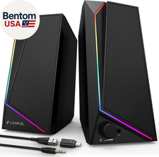 Computer Speakers, USB/USB-C Powered PC Speakers with Loud Stereo Sound, Headpho picture