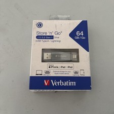 New Verbatim iStore 'n' Go Dual 64GB USB 3.0 Flash Drive (USB Type-A/Lightning) picture