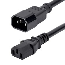 StarTech PXT100146 6Ft AC Heavy Duty Power Extension Cord C14 to C13 15A Black picture