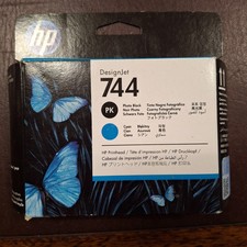 Genuine HP 744 Photo Black/Cyan Printhead  (F9J86A)  HP Z2600, Z5600  JAN 2026 picture