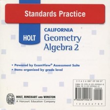 Holt California Geometry / Algebra 2: Standards Practice PC CD-ROM examview etc picture