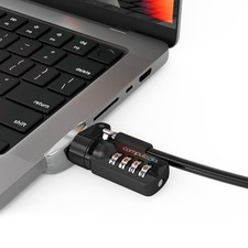 Compulocks MACBOOK PRO 14-INCH LEDGE LOCK ADAPTER +COMBINATION LOCK SILVER picture