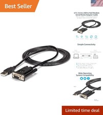 StarTech 6ft USB to Serial RS232 Adapter, Null Modem, TAA ICUSB232FTN picture