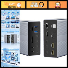 19-in-1 USB-C Docking Station, Dual Host Laptop Dock, Quad Display, 8K & Dual 4K picture