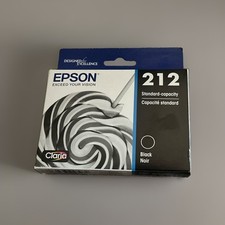 New Sealed Epson 212 Black Ink Cartridge T212120 Expired 2025 Genuine Sealed Box picture