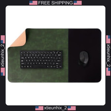 Desk Mat 23.6x13.7 inches Cork & Leather Hybrid Surface Office Gaming picture