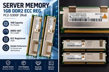 1GB DDR2 ECC Registered Server RAM PC2-5300F 667MHz 2Rx8 HYS72T128420HFA-3S-B picture