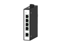 5-Port Industrial Fast Ethernet Switch with 4 PoE Ports, DIN Rail, 48V DC picture
