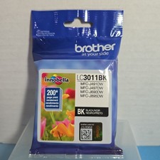BROTHER LC3011BK BLACK 200 PAGE YIELD INK CARTRIDGE NEW SEALED Expired 12/2024 picture