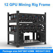 🔥3 Layers Open Air Mining Rig Frame Miners Rack 12 GPU Computer Case US STOCK picture