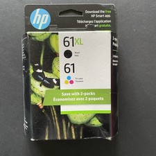 Genuine HP 61XL & 61 Ink Cartridge 2Pk Black/Tri-Color Combo New Exp 1/2026 picture