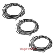 3X 50FT CAT5 CAT5E RJ-45 ETHERNET LAN NETWORK PATCH CABLE GREY MODEM PS3 XBOX picture