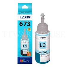 [US] Genuine EPSON T673 T6735 LIGHT CYAN INK 70ML (LC) For L800/L805/L850/L1800 picture