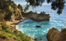 Landscape nature sea coast rocks Custom Gaming Mat Desk picture