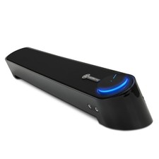 Computer Sound Bar Speaker (Blackout) with Easy Access Headphone & Mic Jacks picture