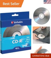 Efficient 10-Pack Blue CD-R Discs 700MB, 52X Write Speed for Music/Data picture