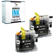 CMYi 2-Pack Compatible LC207BK Ink Cartridges fits Brother MFC-J4320DW J4620DW picture