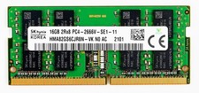 SK Hynix 16GB DDR4 SODIMM Laptop RAM 2666 MHz PC4-21300 260pin HMA82GS6DJR8N-VK picture