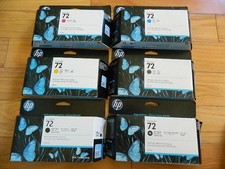 2025 GENUINE SET 6 HP 72 INKS DESIGNJET T610 T1100 C9403A C9370A C9371A-C9374A picture