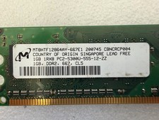 HP 1GB DDR2 PC2-5300U 667MHz RAM 377726-888 MT8HTF12864AY-667E1 picture